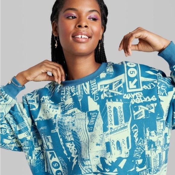 Wild fable nyc oversized sweatshirt nwt - Picture 2 of 4